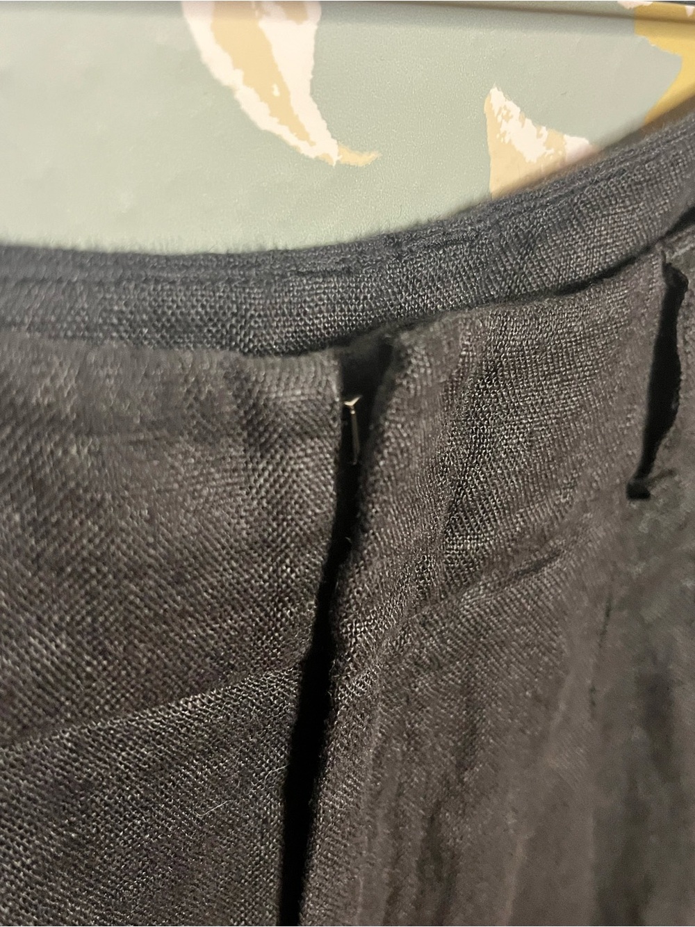 Free People Black Linen Shorts - Size 6 - Picture 6 of 8